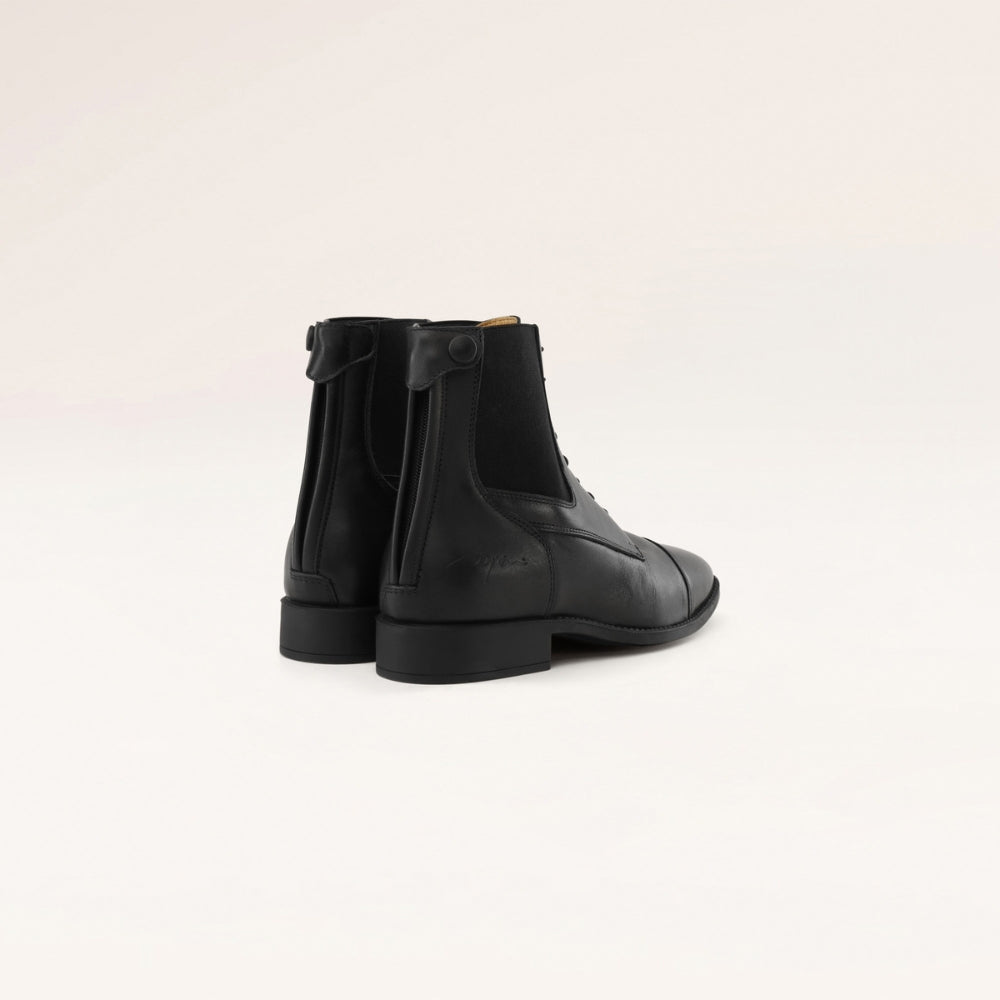 Short Boots Front Laces | Black