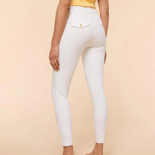 Ladies Giovani Grip Breeches | Medium Rise | White