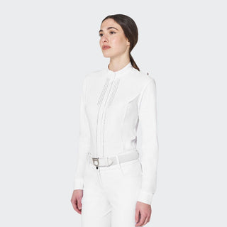 Ladies Rhinestones Show Shirt | White