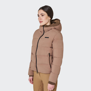 Ladies Down Hooded Coat | Tobacco Brown