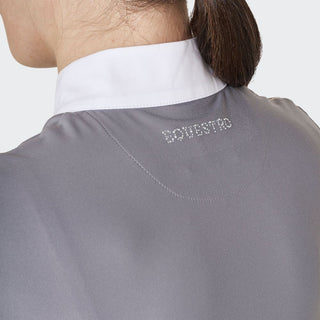 Ladies Show Shirt With Rhinestones | Frost Grey