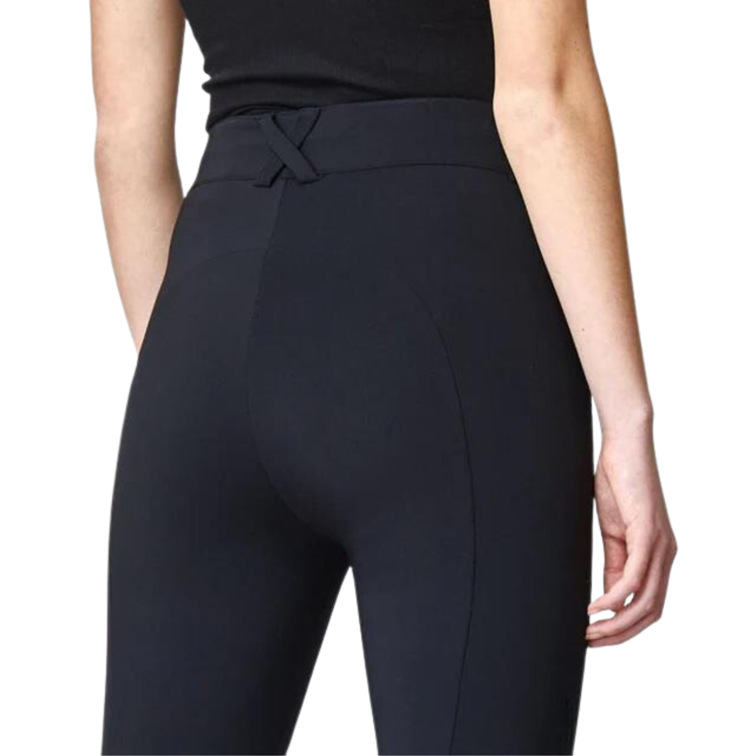 Ladies Extra High-Rise Compression Knee Grip Breeches - Black