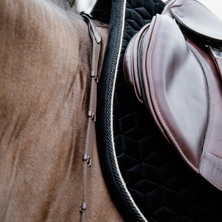 Velvet Jumping Saddle Pad | Black