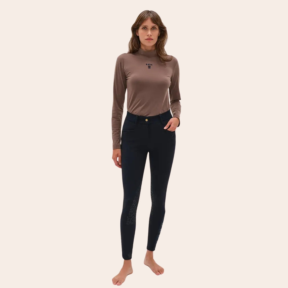 Ladies Gerry Breeches | Medium Rise | Knee Grip | Navy