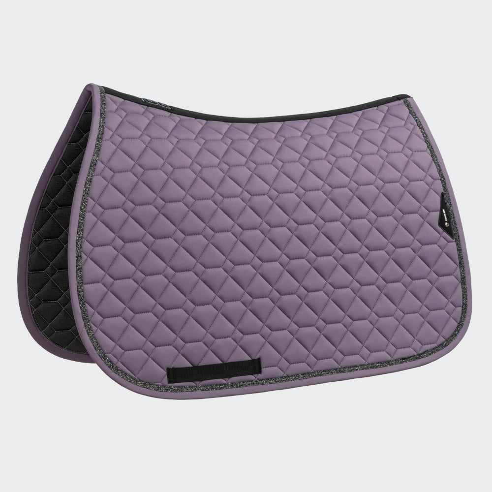 Eqgemma Crystal Fabric Jumping Saddle Pad | Aubergine