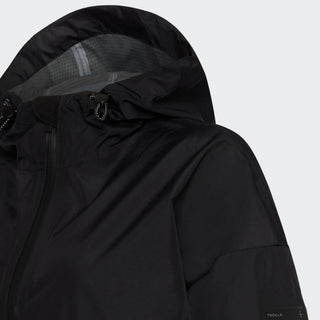 Ladies Heat-Sealed Breathable Rain Coat | Black