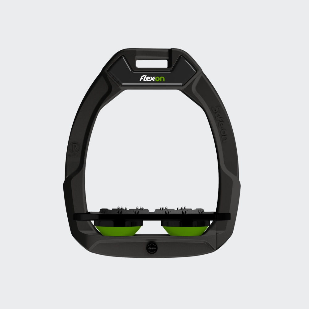 Safe-On Stirrups | Total Black | Green