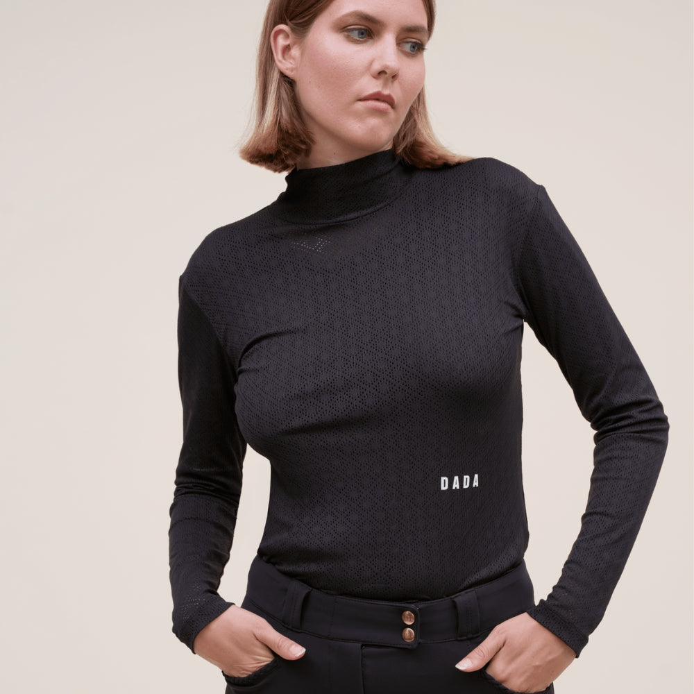 Calder Long Sleeve Training Polo | Black