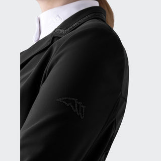 Ladies Eqgace Crystal Collar Show Jacket | Black