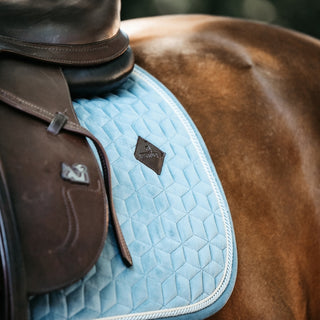 Velvet Jumping Saddle Pad | Baby Blue