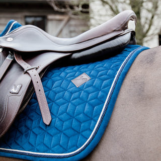 Velvet Jumping Saddle Pad | Navy