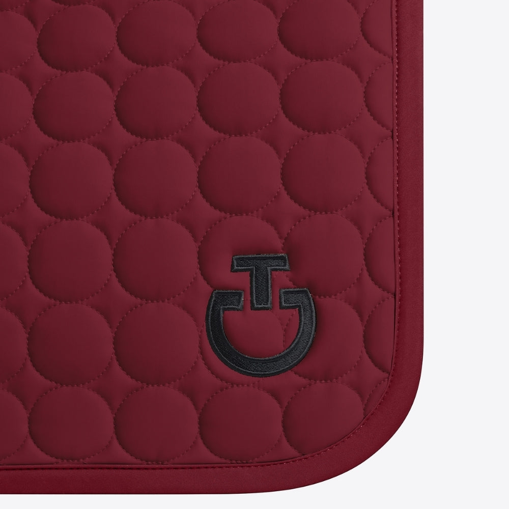 Circle Quilted Jumping Saddle Pad | Burgundy