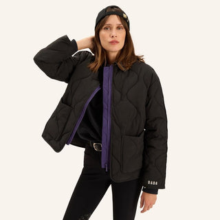 Ladies Cashmir Puffer Coat | Black