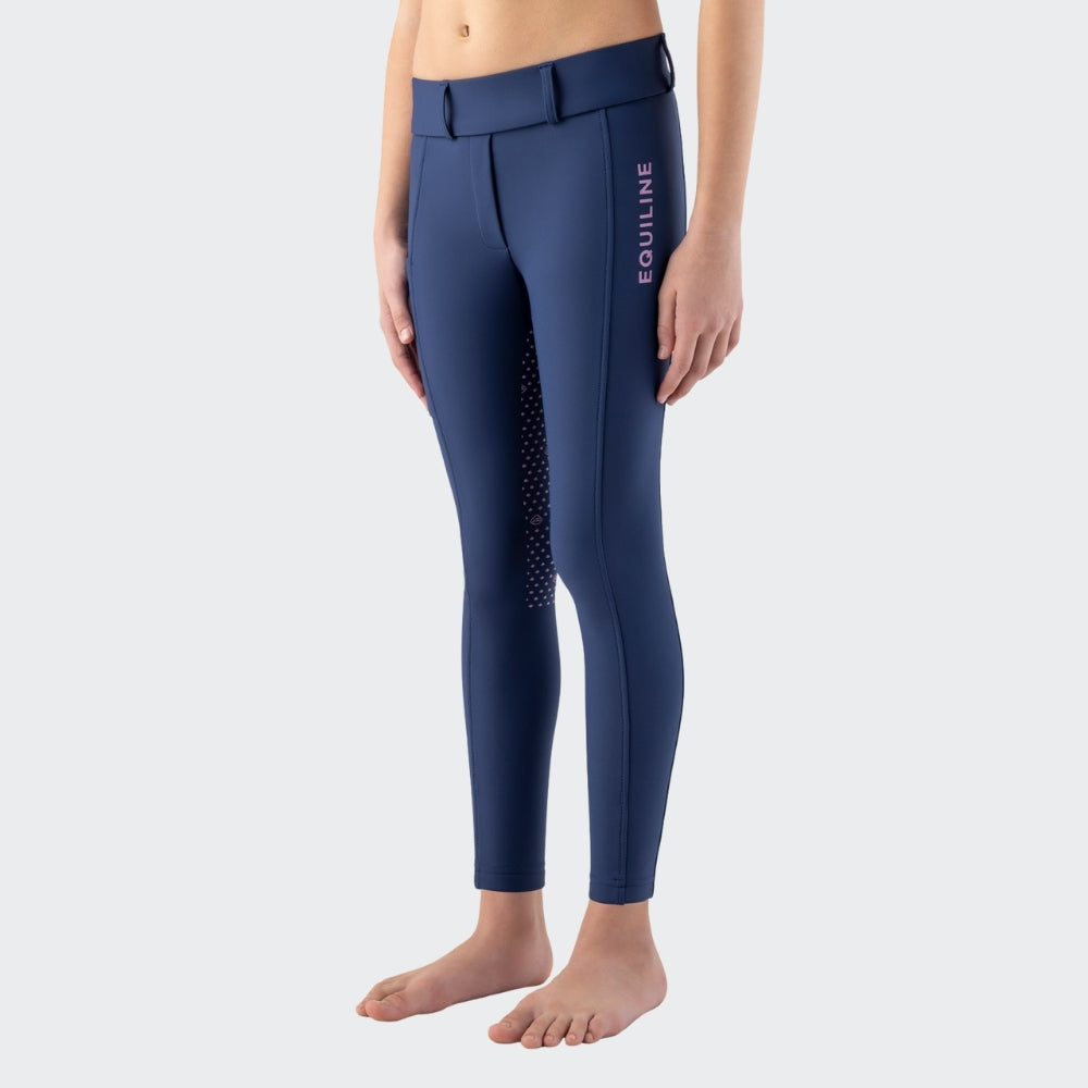 Girls Cunix Riding Leggings | Full Grip | Navy