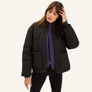 Ladies Cashmir Puffer Coat | Black