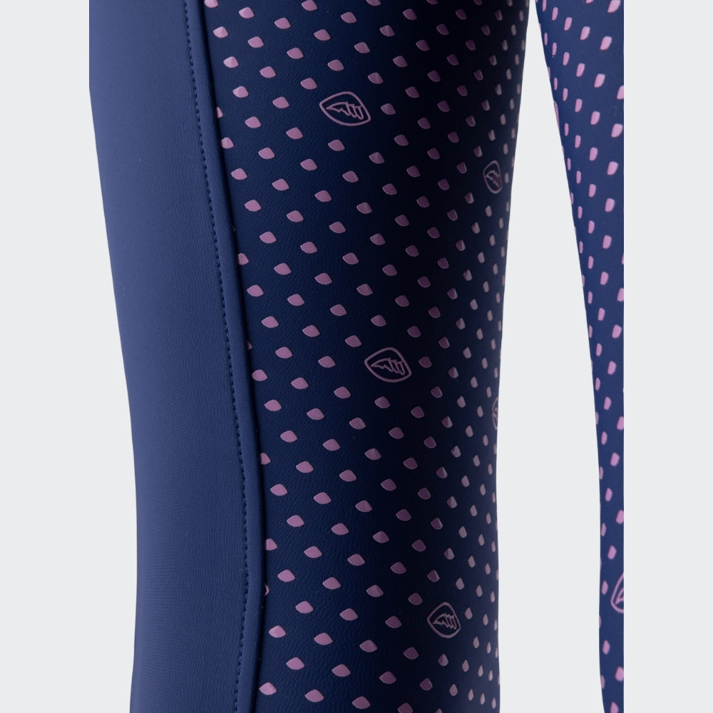 Girls Cunix Riding Leggings | Full Grip | Navy