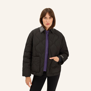 Ladies Cashmir Puffer Coat | Black