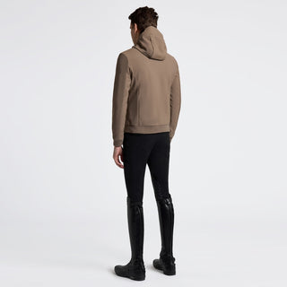 Mens Thermal Hooded Performance Coat | Walnut