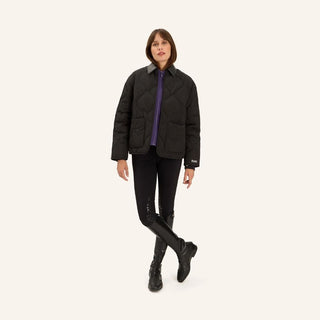 Ladies Cashmir Puffer Coat | Black