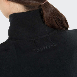 Ladies High Neck Half Zip Fleece Sweater | Black