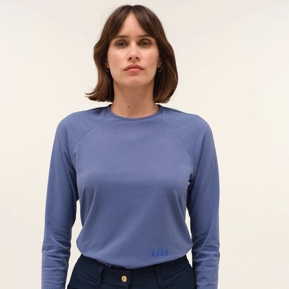 Ladies Jazz Micro Perforated Training Polo | Bleu Orage