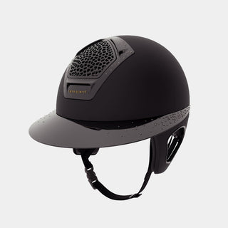 Voronoï Crystal Helmet With Temple Protection | Black Matte | Black Crystal