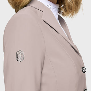 Ladies Victorine Crystal Fabric Show Jacket | Latte