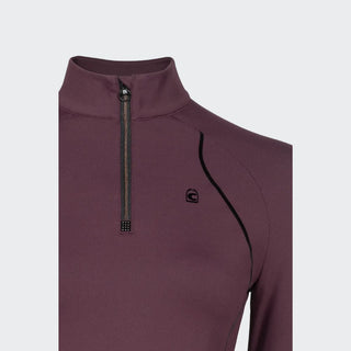 Ladies Cavaldivya Half Zip Training Polo | Dusty Plum