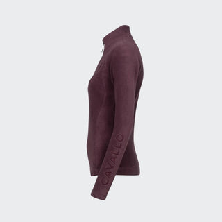 Ladies Cavaldasha Half Zip Fleece | Dusty Plum
