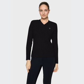Ladies Lisa Twisted Sweater | Black