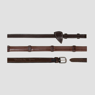 Working Collection 1/2" Rubber Reins With Leather Loops