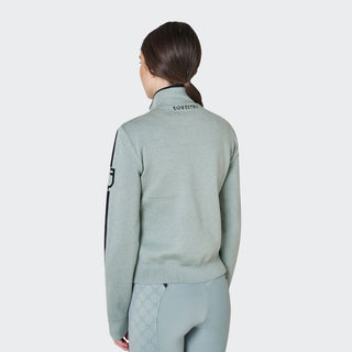 Ladies Hybrid Nylon + Knit Coat | Slate Grey