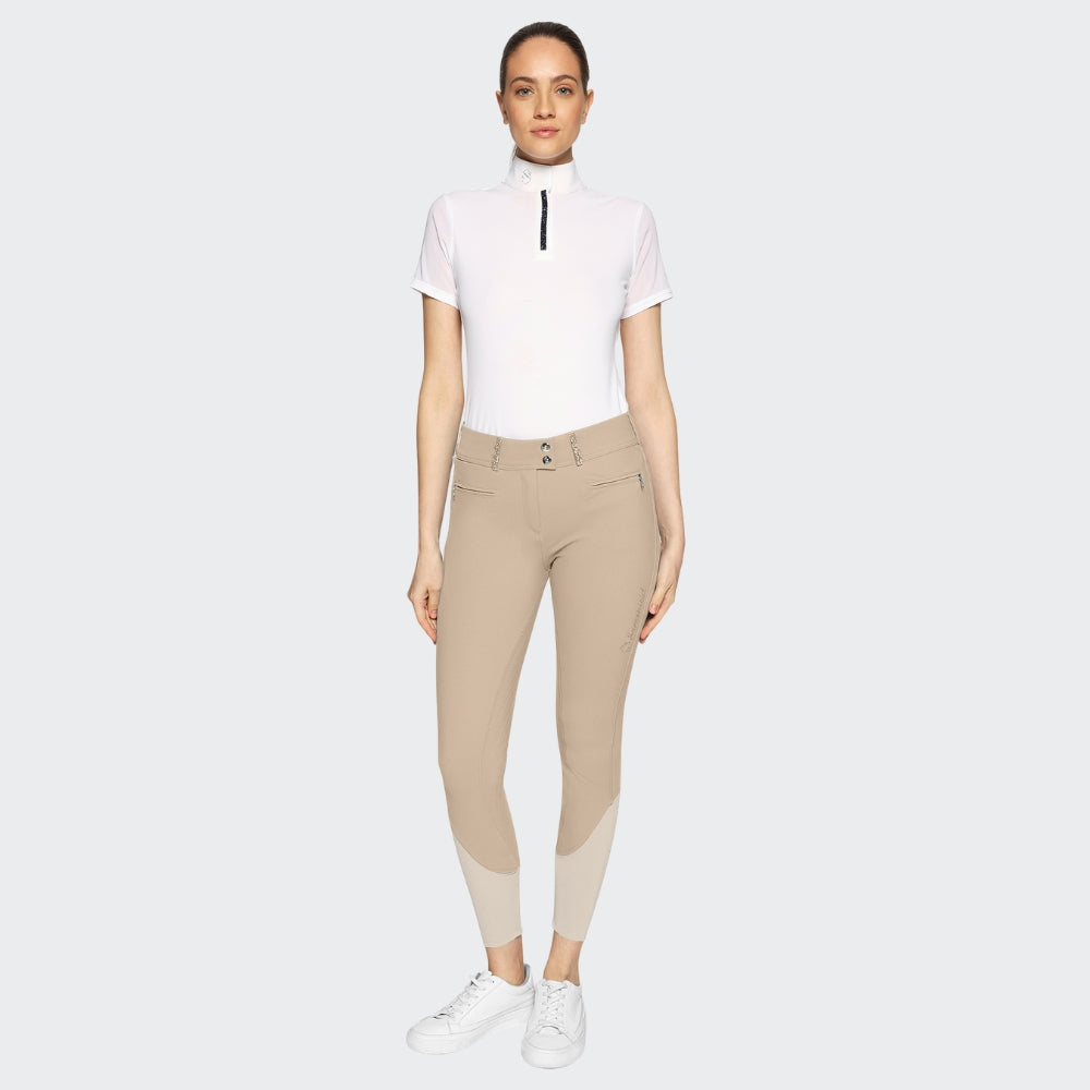 Ladies Clara Premium Breeches | High Rise | Knee Grip | Sand