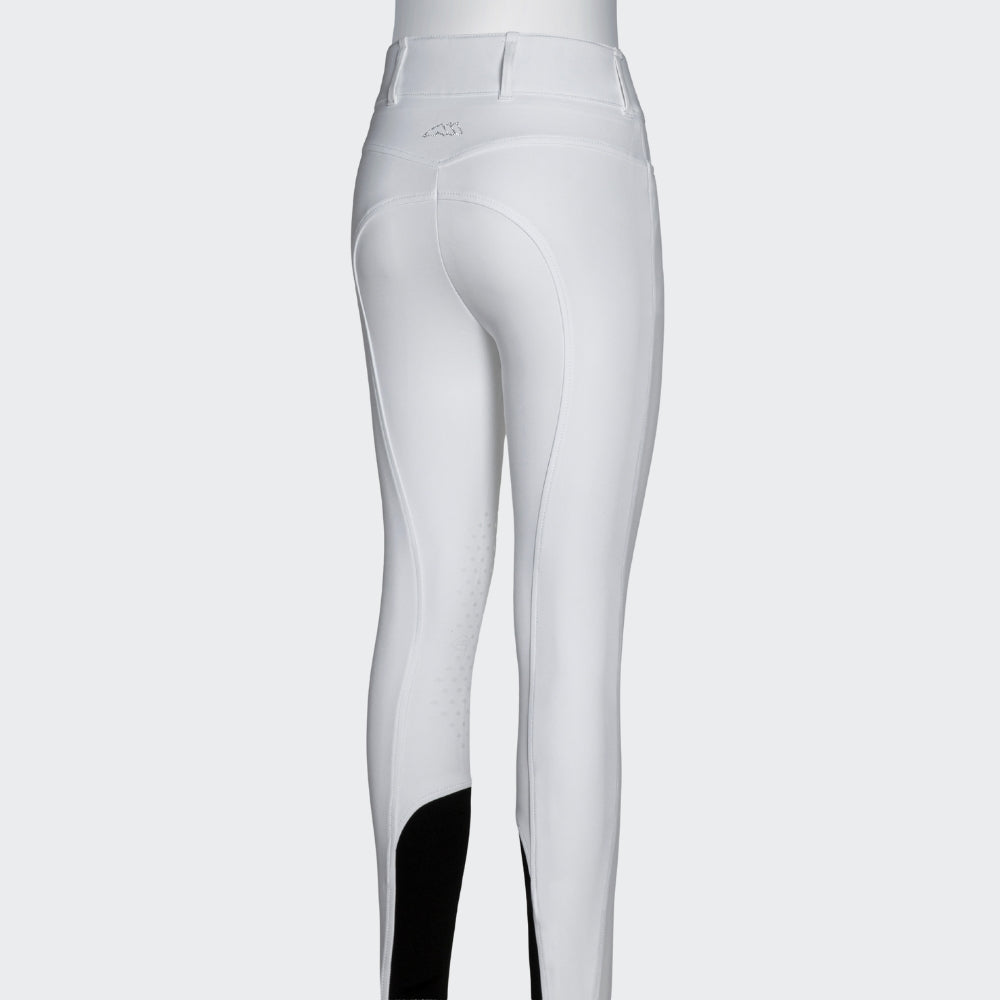 Ladies Edison Breeches | High Rise | Knee Grip | White