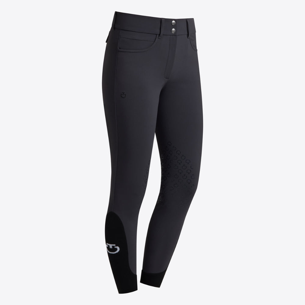 Ladies American Breeches With Back Pocket | High Rise | Knee Grip | Charcoal
