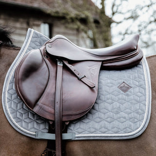 Velvet Jumping Saddle Pad | Grey