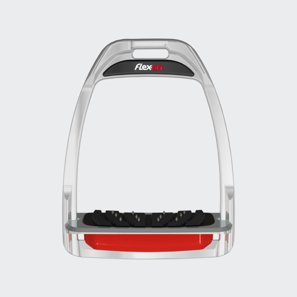 Hunter H Stirrups | Polished Aluminium | Red