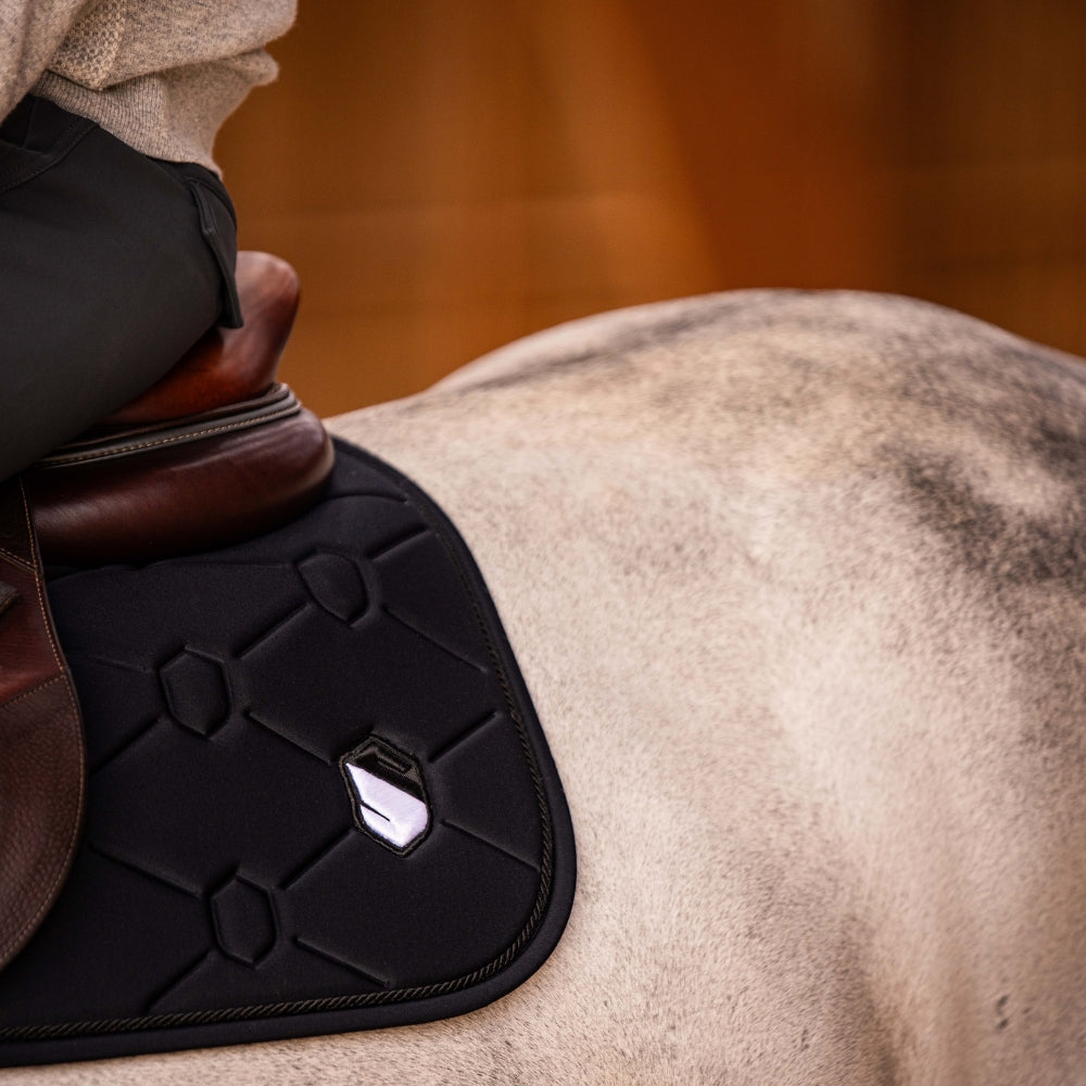 SpineShield Embroidery Jumping Saddle Pad | Black