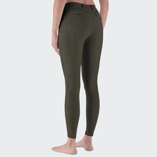 Ladies Eqleggykh Legging Breeches | High Rise | Olive Night