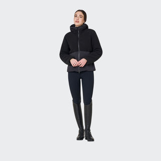 Ladies Down Coat With Teddy Inserts | Black