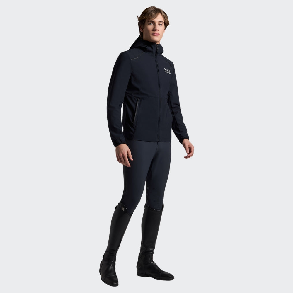 Mens RG Italy Softshell Coat With Hood & Zip | Navy