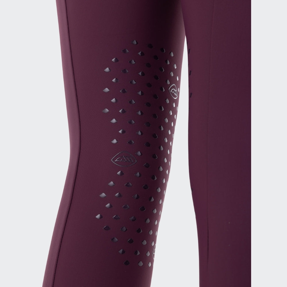 Ladies Geggikh Fleece Riding Leggings | High Rise | Burgundy