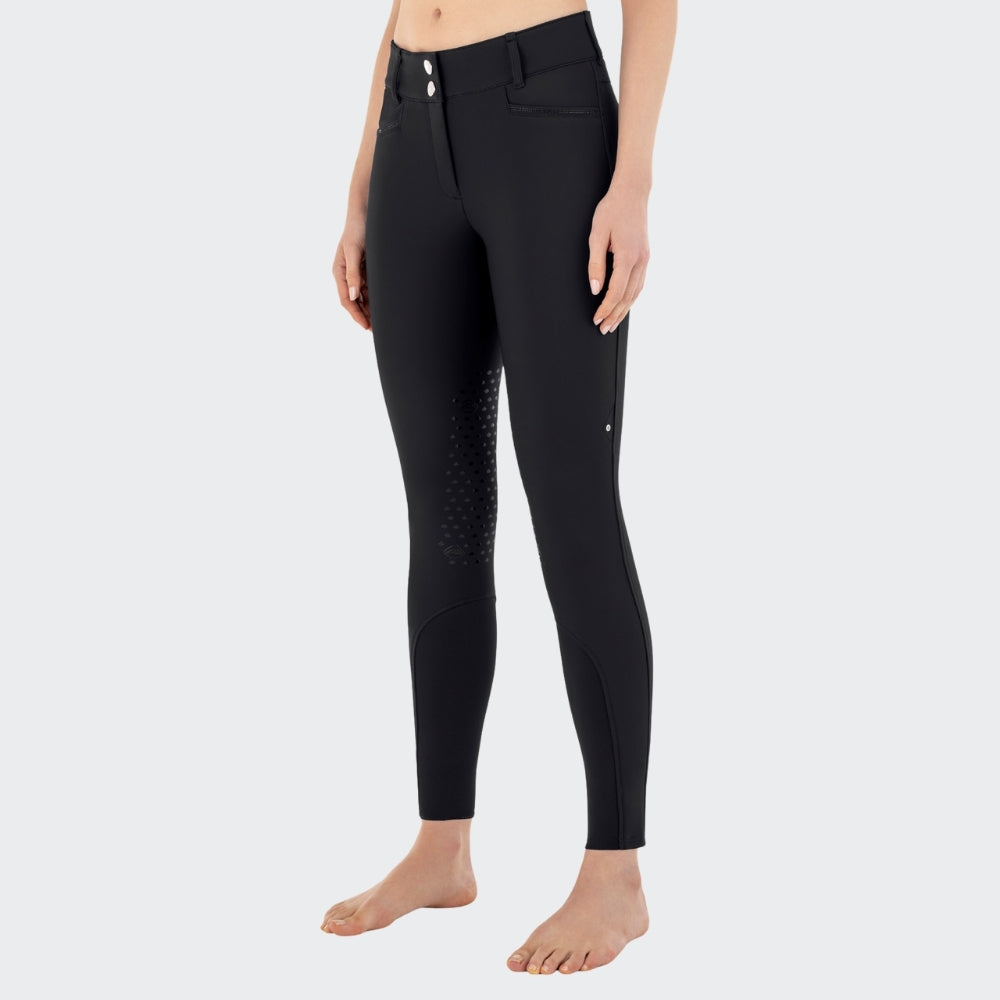 Ladies Adellekh Breeches | High Rise | Knee Grip | Black