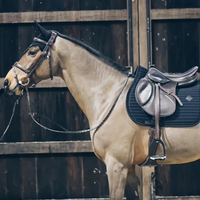 Saddle Pad Pearls Jumping - Black