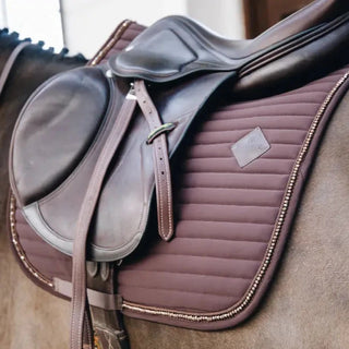 Saddle Pad Pearls Jumping - Brown