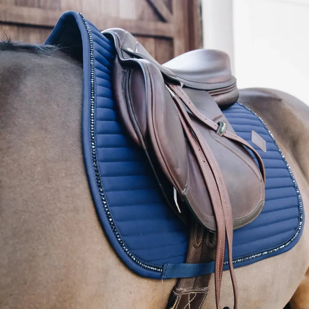 Saddle Pad Pearls Jumping - Navy
