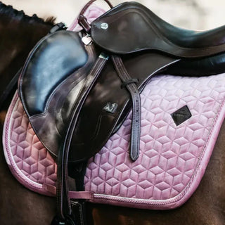 Velvet Jumping Saddle Pad | Old Rose