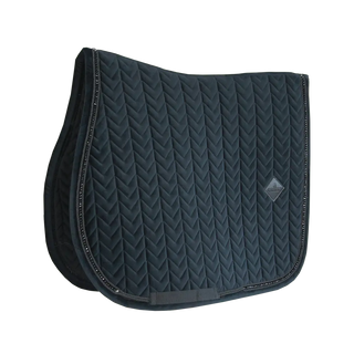 Saddle Pad Jumping Velvet Pearls | Black