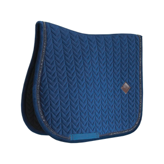 Saddle Pad Jumping Velvet Pearls | Navy