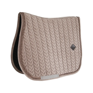 Saddle Pad Jumping Velvet Pearls | Beige